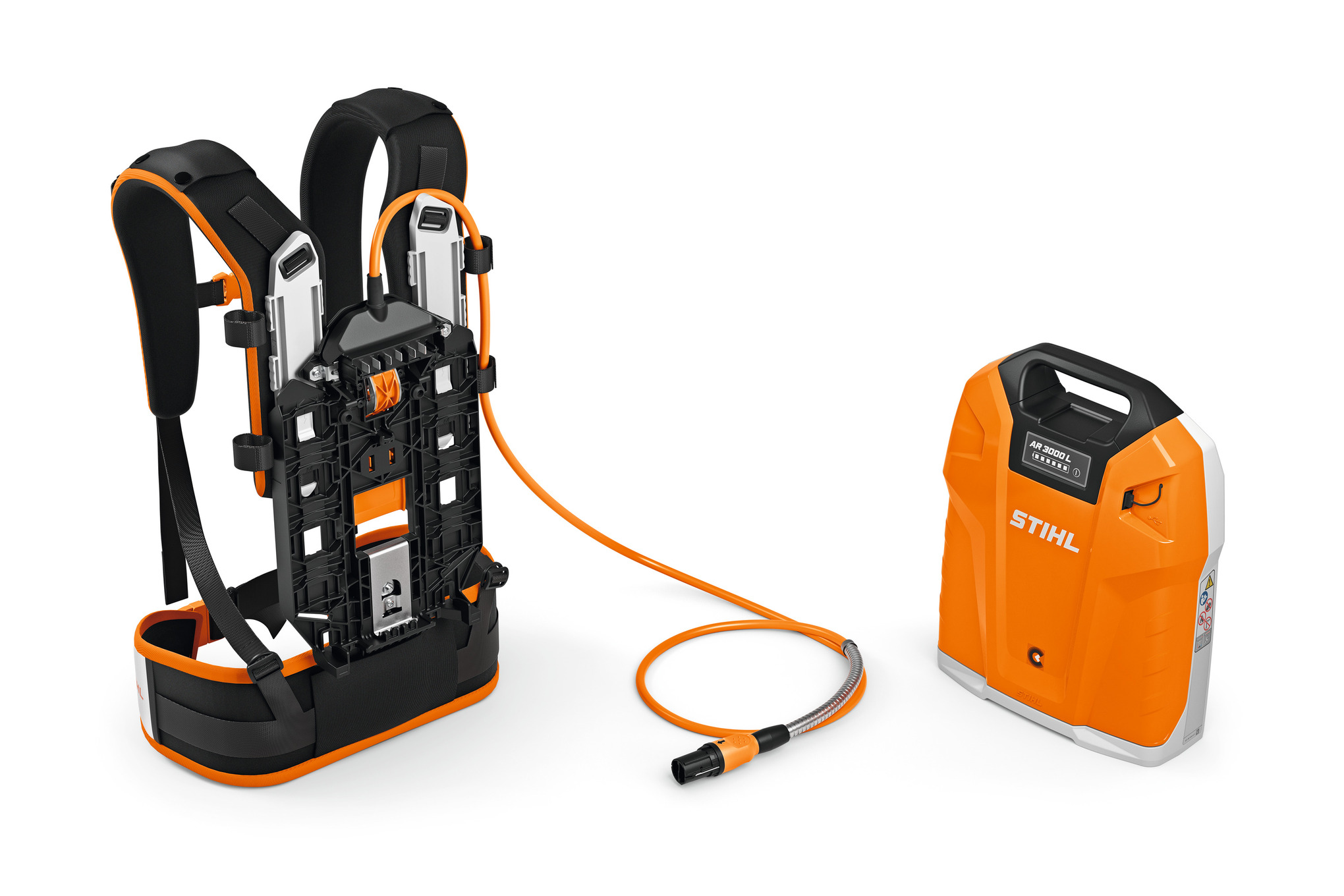 Batteria spalleggiata AR 3000 L con cavo e adattatore