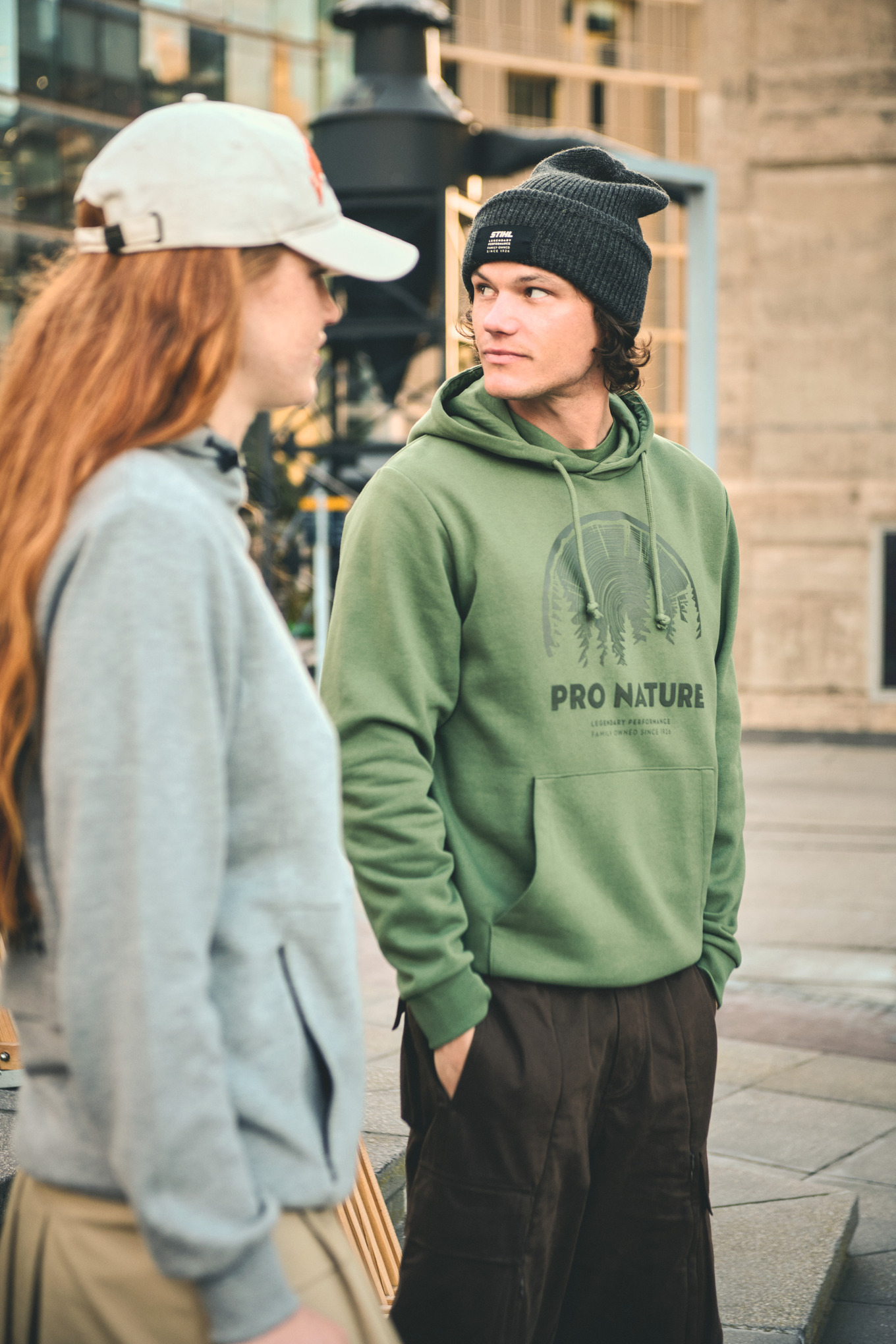 Felpa con cappuccio PRO GREEN
