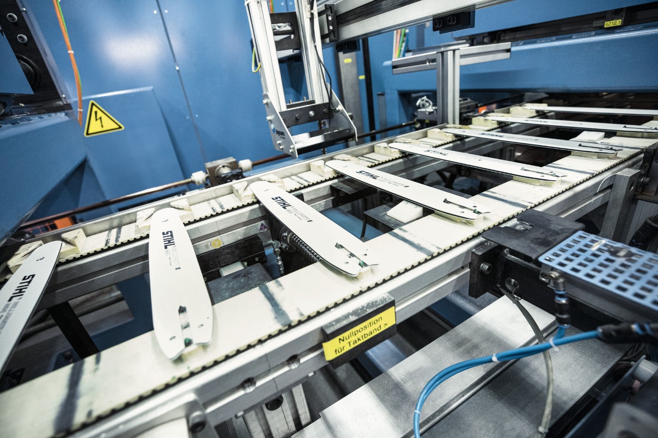 Produzione su rotaia in uno stabilimento STIHL